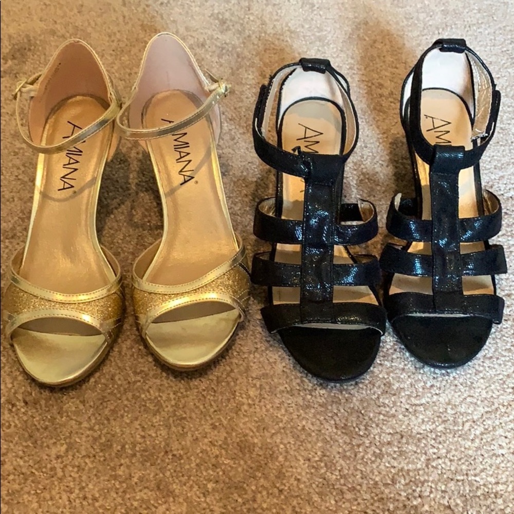 2 pairs of heels